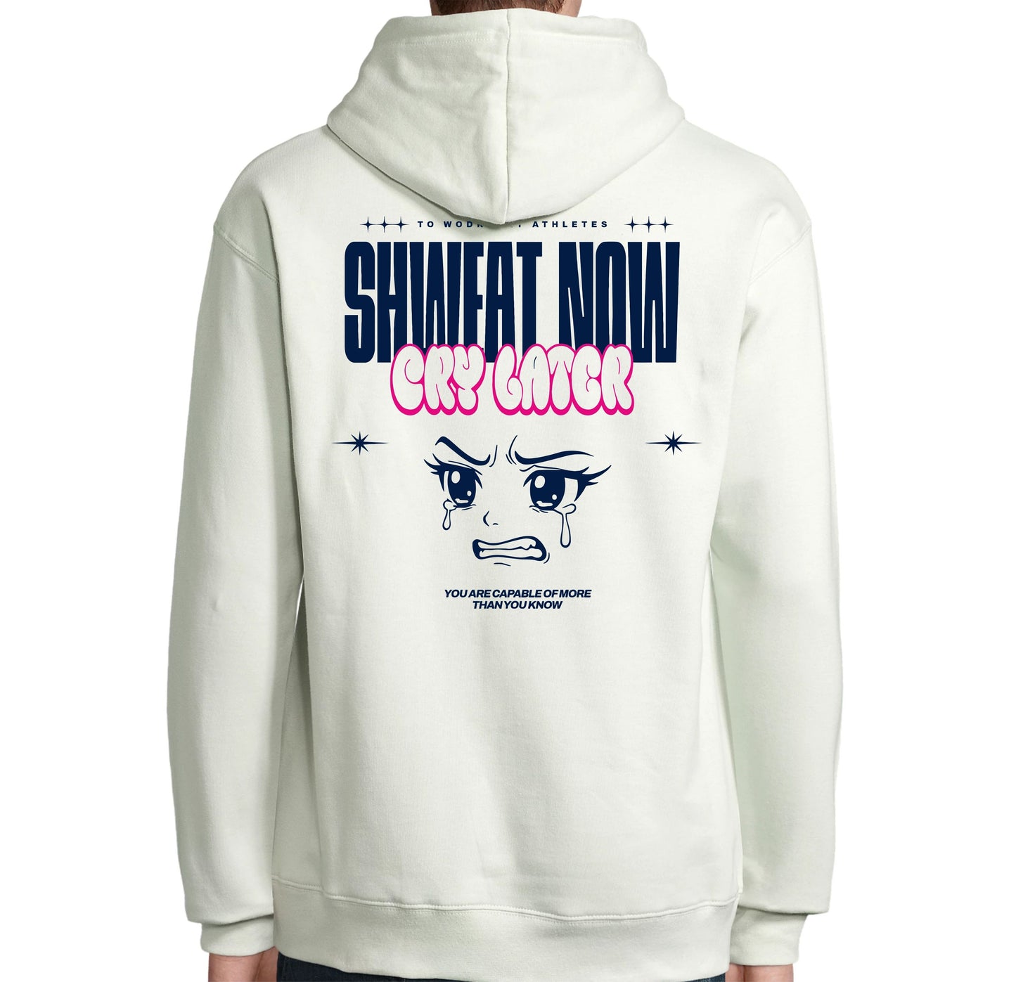 Sudadera Sweat Now Cry Later - Hoodie Algodón CrossFit Motivacional