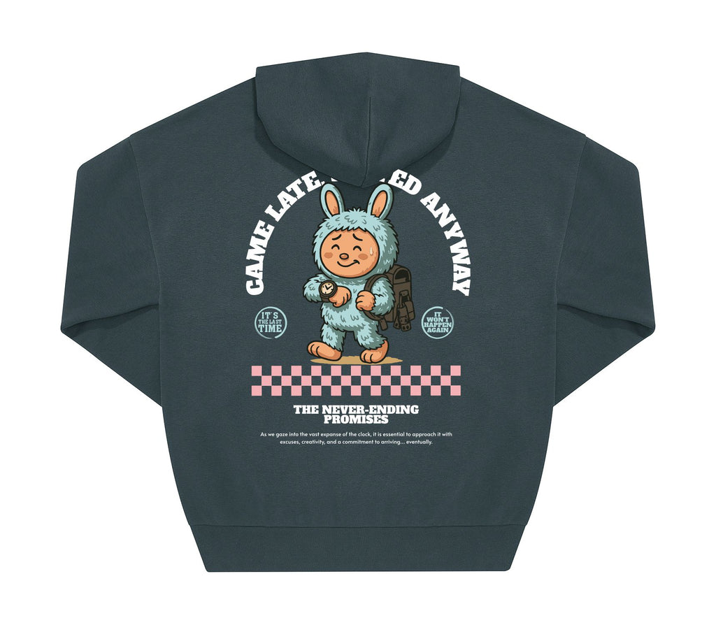 Sudadera oversize “Came Late. Stayed Anyway” – Urban minimal