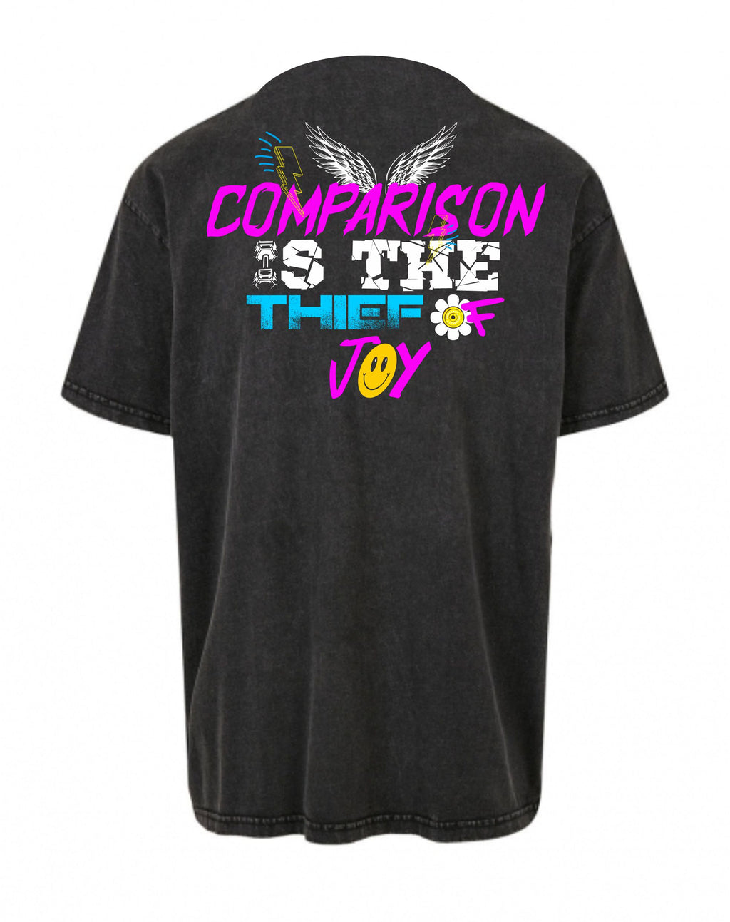 CAMISETA “COMPARISON” – OVERSIZED TEE - WASHED BLACK