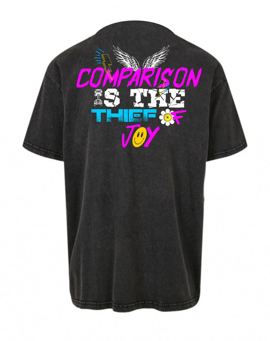CAMISETA “COMPARISON” – OVERSIZED TEE - WASHED BLACK