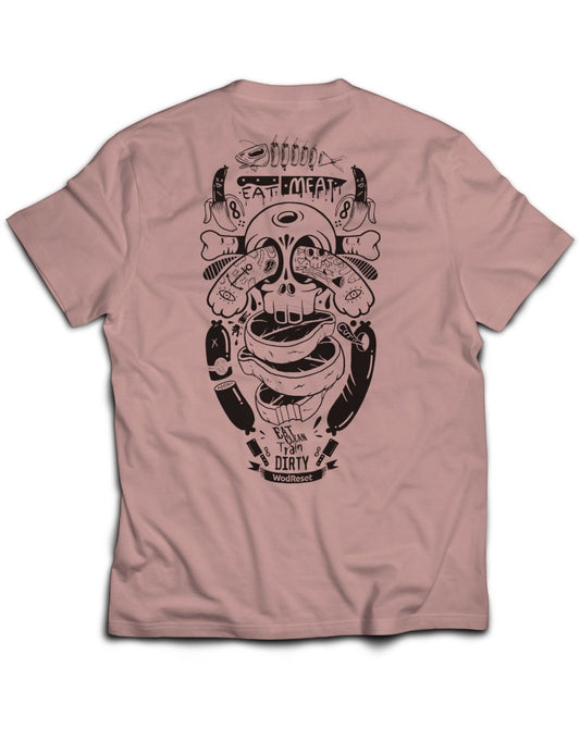 Camiseta Eat Meat Lift Heavy - Algodón Premium CrossFit Fitness