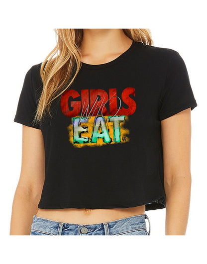 Crop Top Girls Who Eat - Algodón Ring-Spun Mujer CrossFit