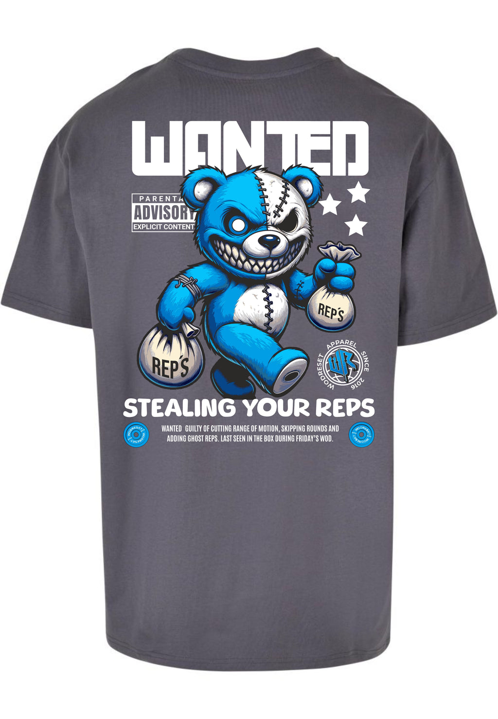 Camiseta "WANTED – Stealing Your Reps" - Oversize Tee