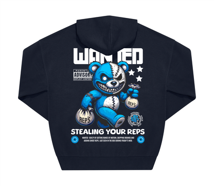 Sudadera "WANTED – Stealing Your Reps" con capucha oversize
