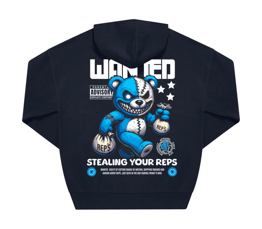 Sudadera "WANTED – Stealing Your Reps" con capucha oversize