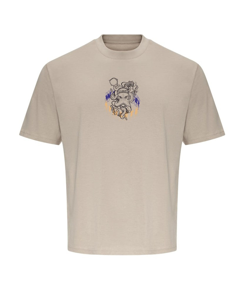 Oversized  Wodreset Octopus - Oversize Tee